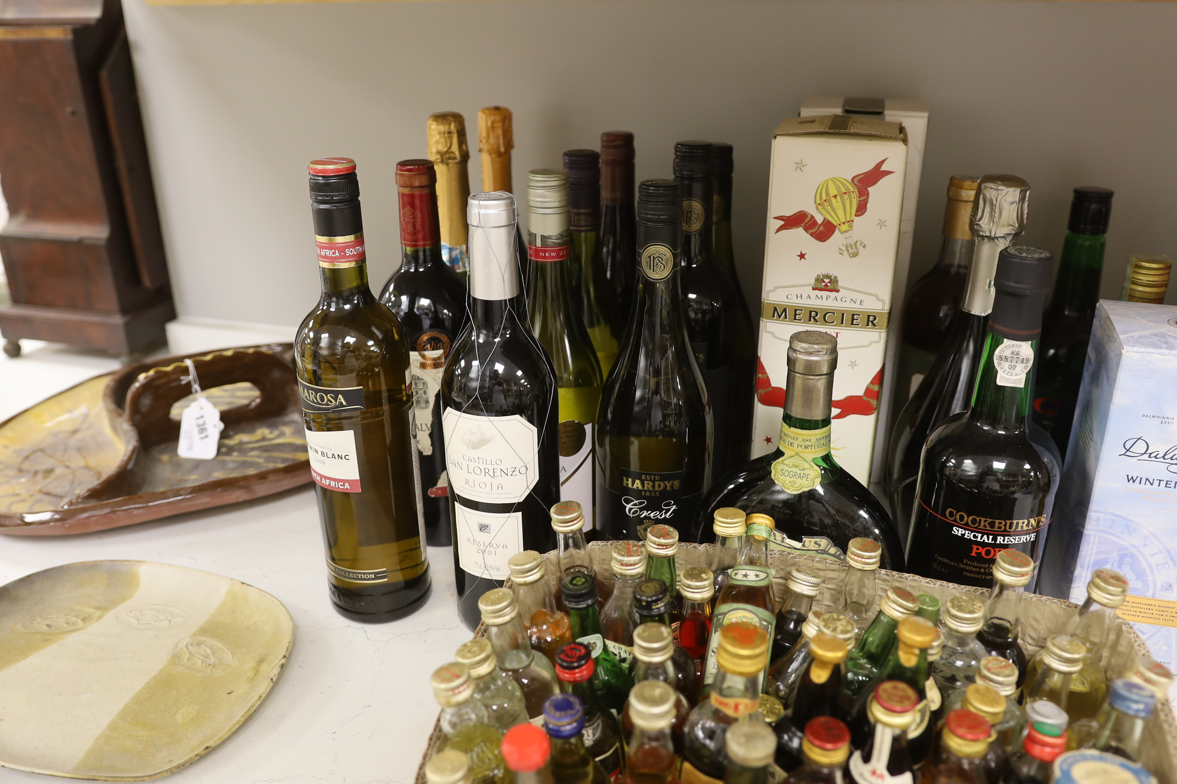 A mixed collections of wines, champagne and spirits, also to include miniatures